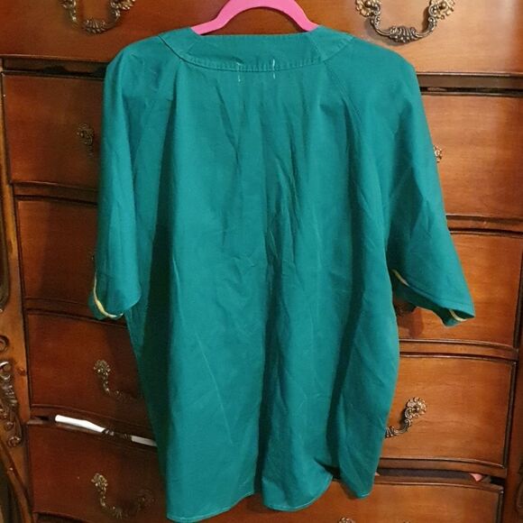 Vtg 90s Miami Plaid Patchwork Jersey sz L - Picture 4 of 4